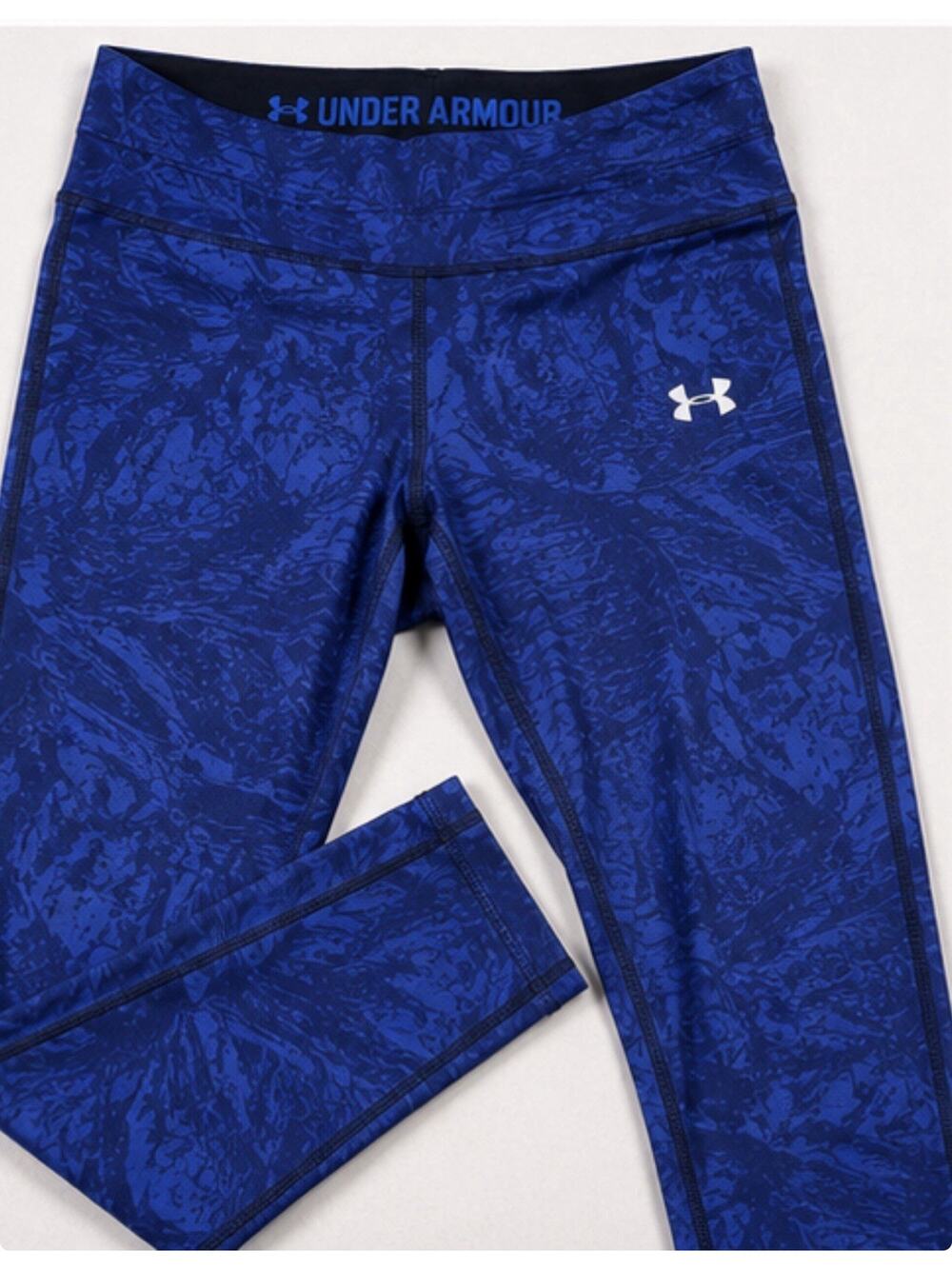 Under Armour HeatGear Leggings Women’s XL Blue Compression Workout Pants